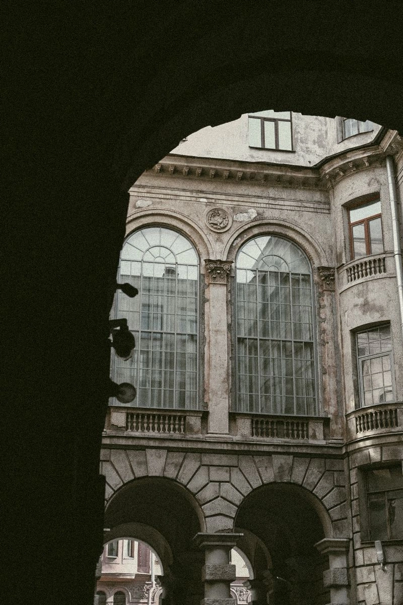 Windows in an old building